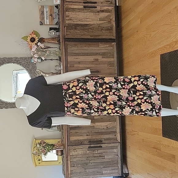 J. Jill Dresses J Jill Mixed Media Black Ombre Dress Poshmark